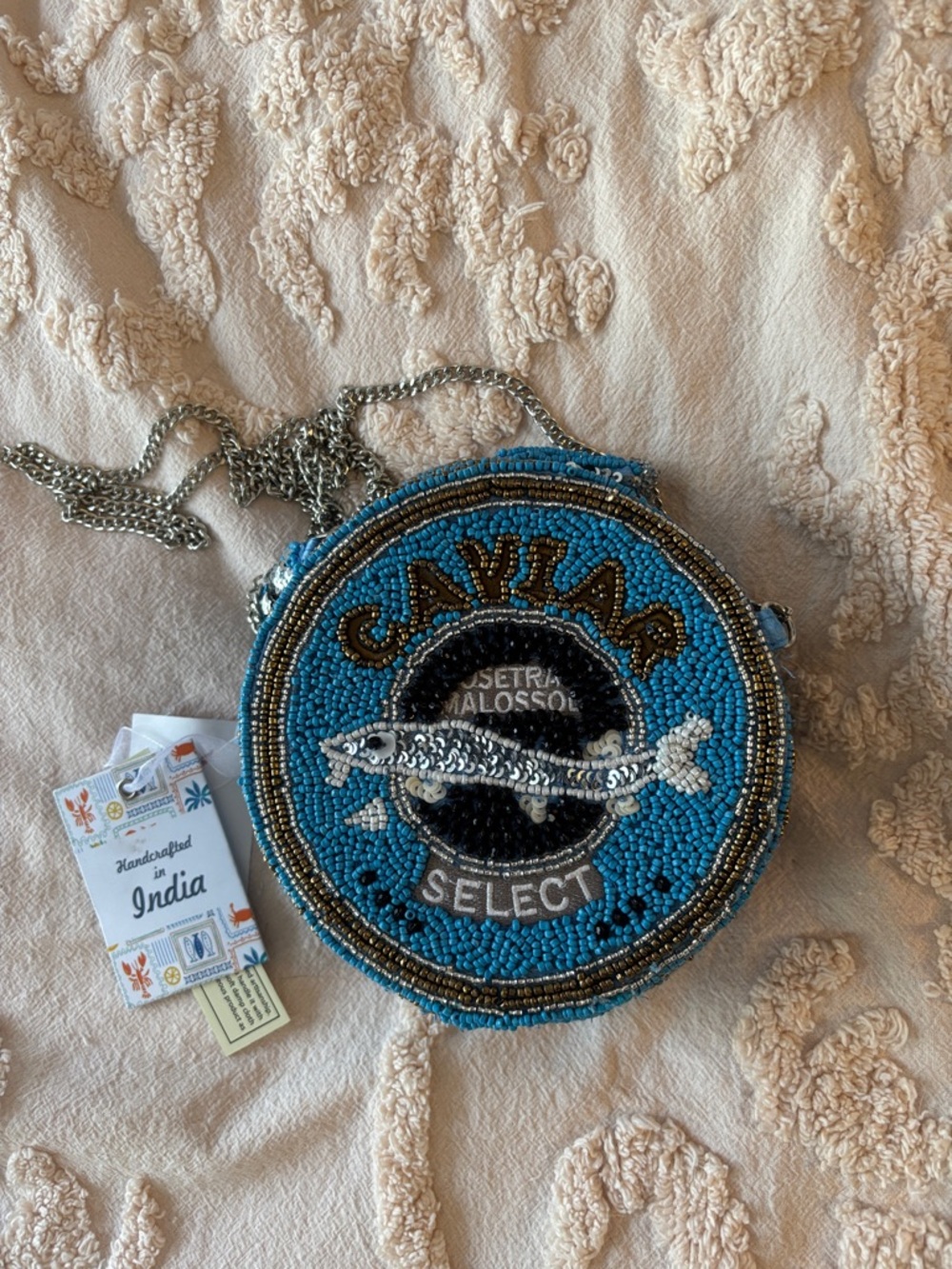 *Viral* Beaded 'CAVIAR SELECT' Round Handbag NWT - Picture 4 of 4